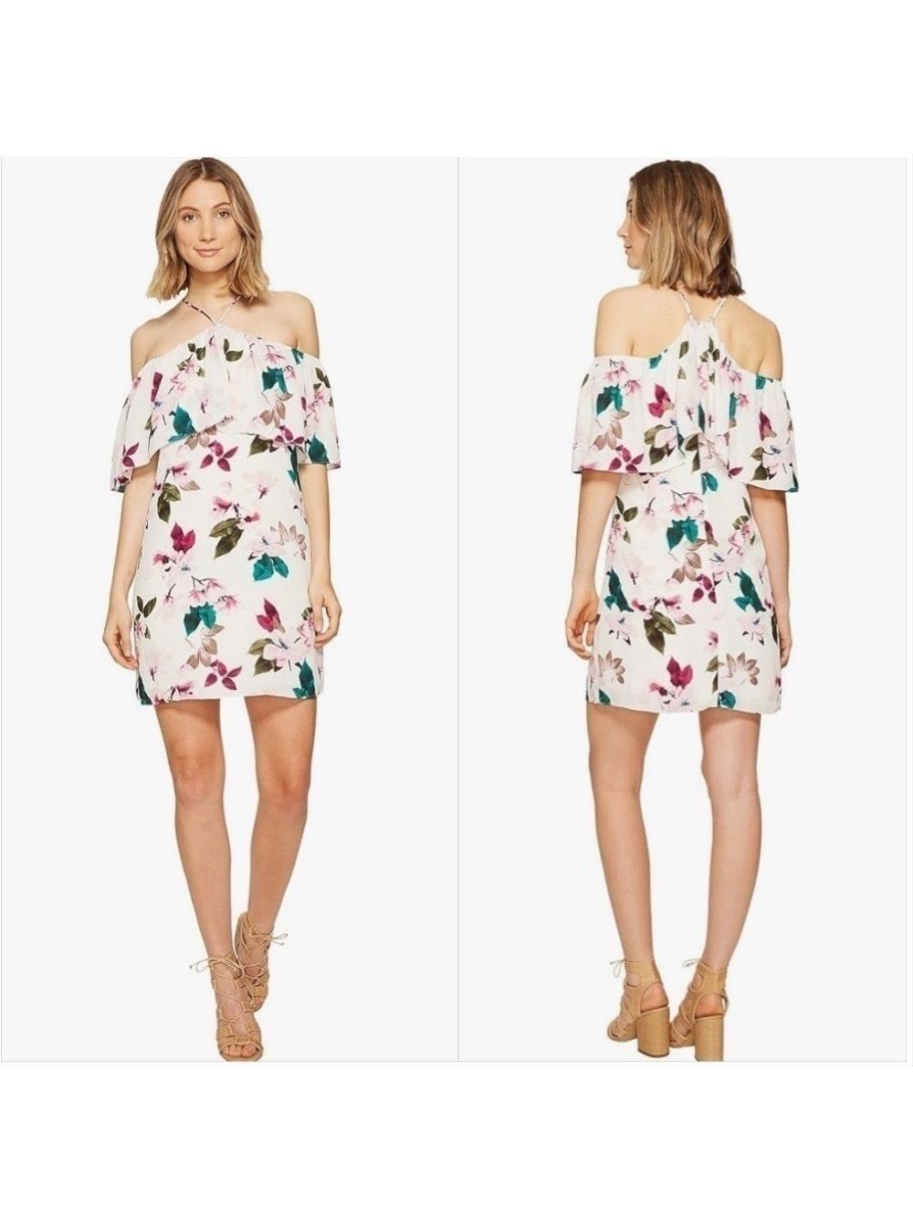 1.State Floral Off The Shoulder Mini Dress New